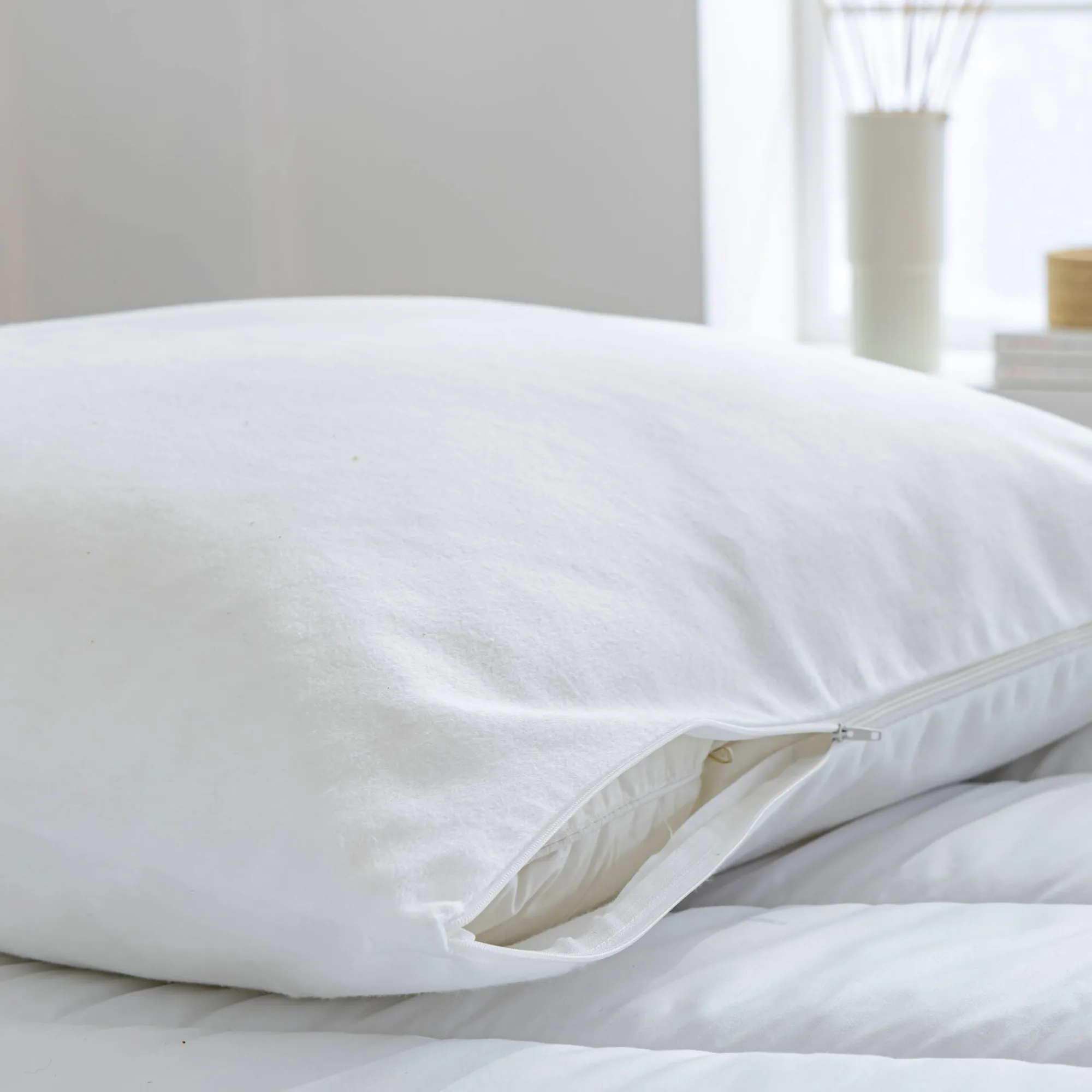 Hoofdkussenhoes<Blancheporte Ultra-absorberende ondersloop als hoofdkussenbeschermer wit