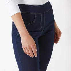 Jeans|Broek<Blancheporte Ultracomfortabele bootcut jeans, kleine lengte dark blue