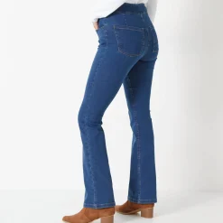 Jeans|Broek<Blancheporte Ultracomfortabele bootcut jeans, kleine lengte stone