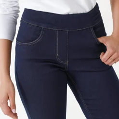 Jeans|Broek<Blancheporte Ultracomfortabele bootcut jeans, grote lengte dark blue