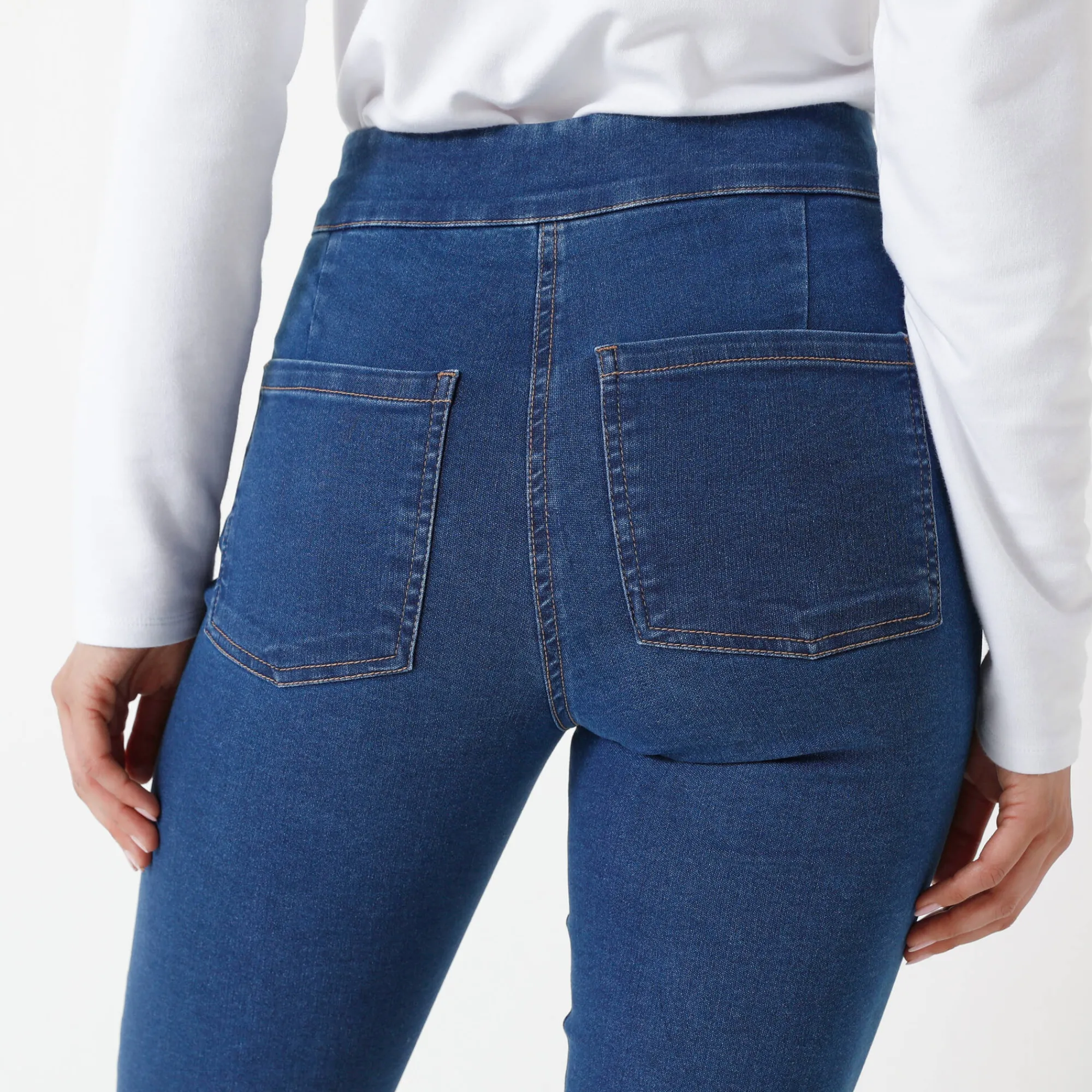 Jeans|Broek<Blancheporte Ultracomfortabele bootcut jeans, grote lengte stone