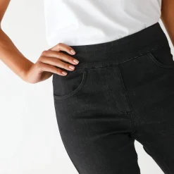 Jeans|Broek<Blancheporte Ultracomfortabele bootcut jeans, grote lengte black