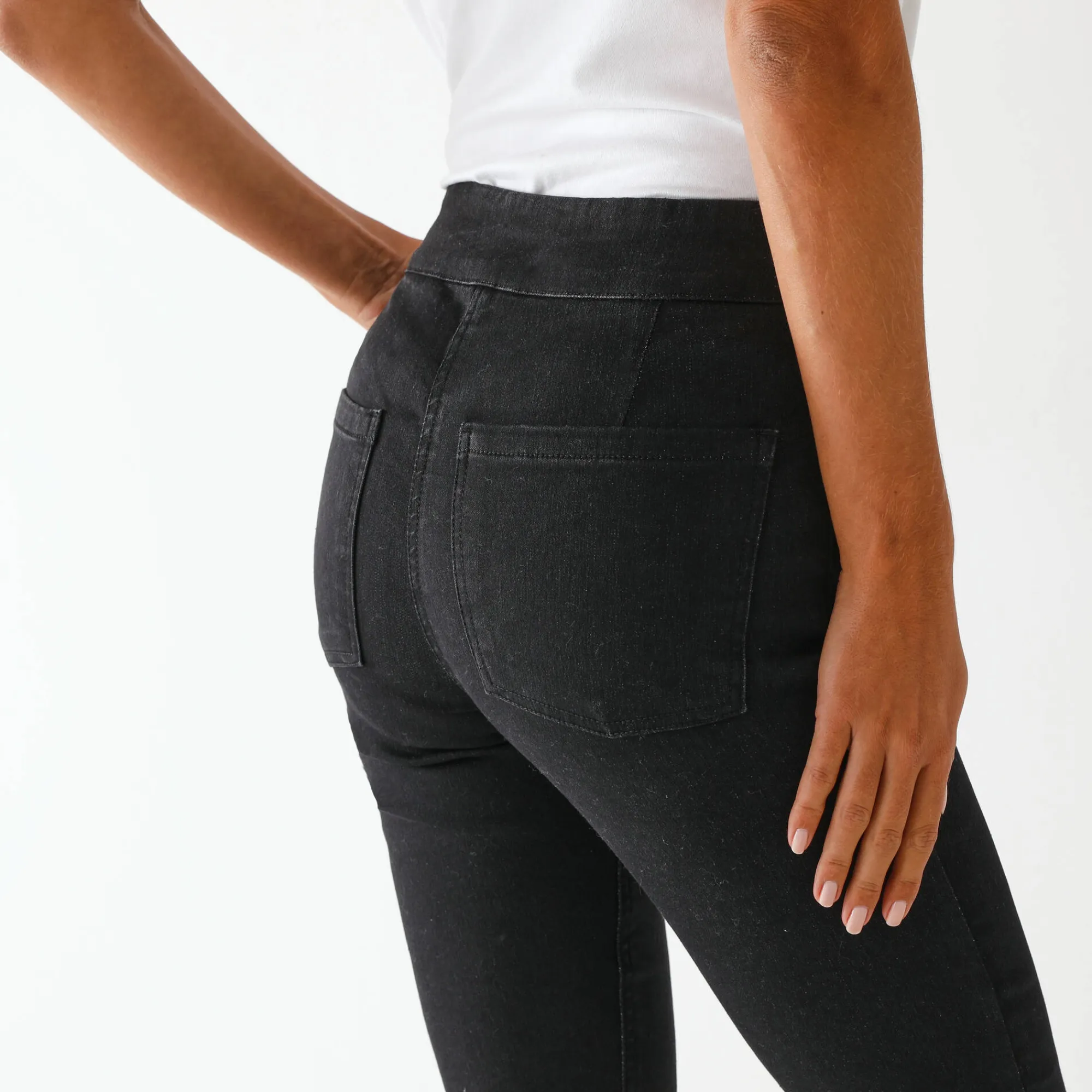 Jeans|Broek<Blancheporte Ultracomfortabele bootcut jeans, grote lengte black