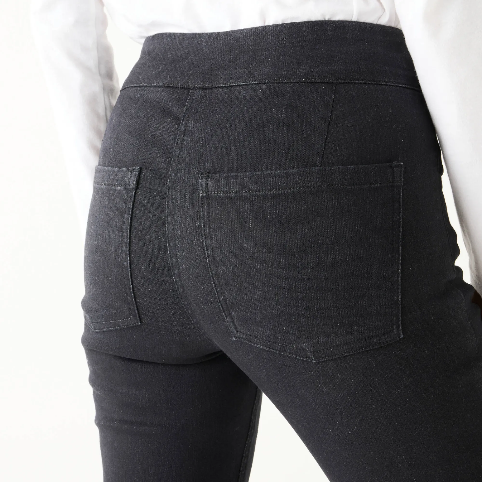 Jeans|Broek<Blancheporte Ultracomfortabele bootcut jeans, kleine lengte black