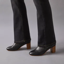 Jeans<Blancheporte Ultracomfortabele bootcutjeans, tricot met denimeffect, kleine lengte black