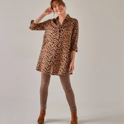Jeans<Blancheporte Ultracomfortabele jegging met elastische taille - kleine lengte marron glacé
