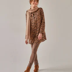 Jeans<Blancheporte Ultracomfortabele jegging met elastische taille - kleine lengte marron glacé