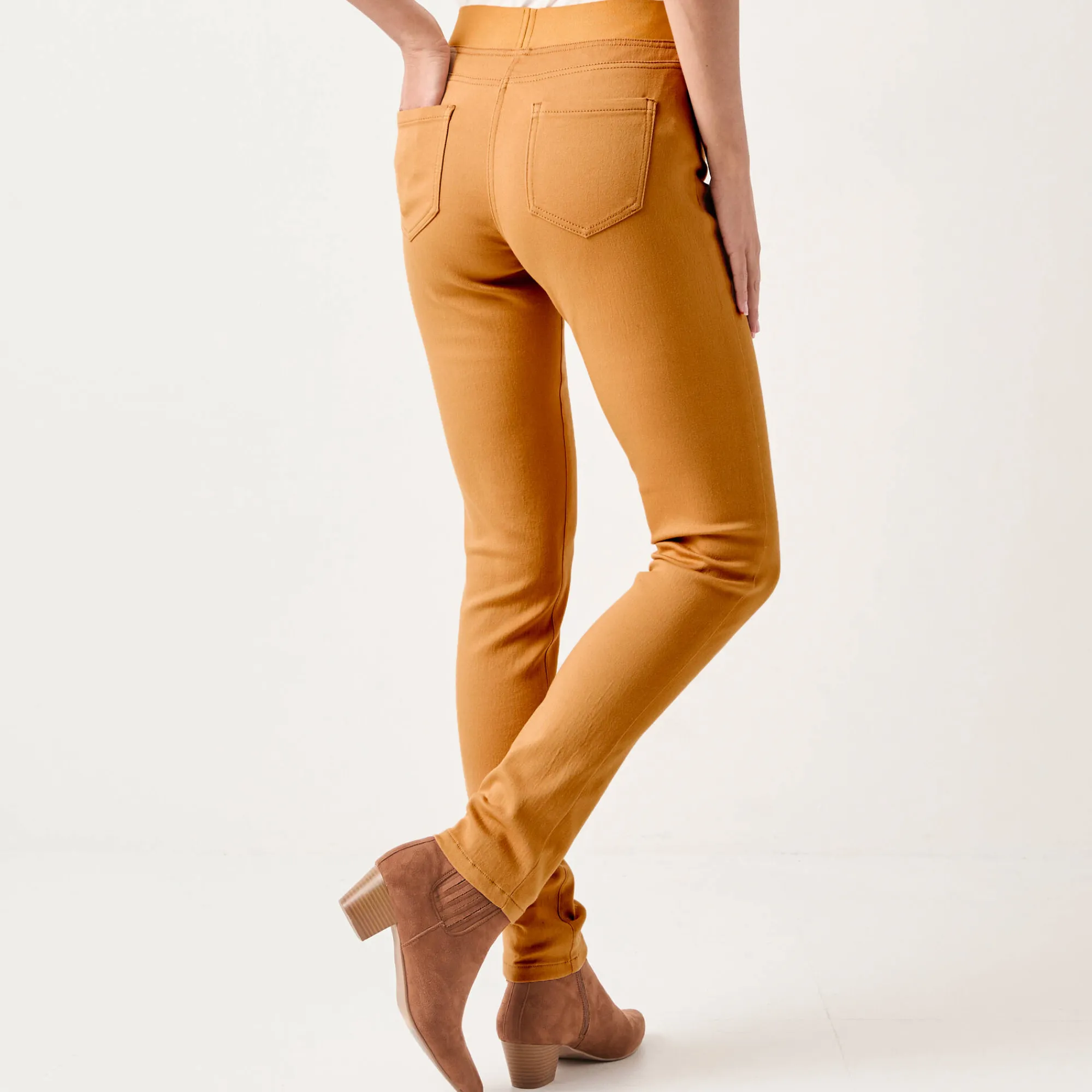 Jeans|Broek<Blancheporte Ultracomfortabele jegging met elastische taille - grote lengte kerrie