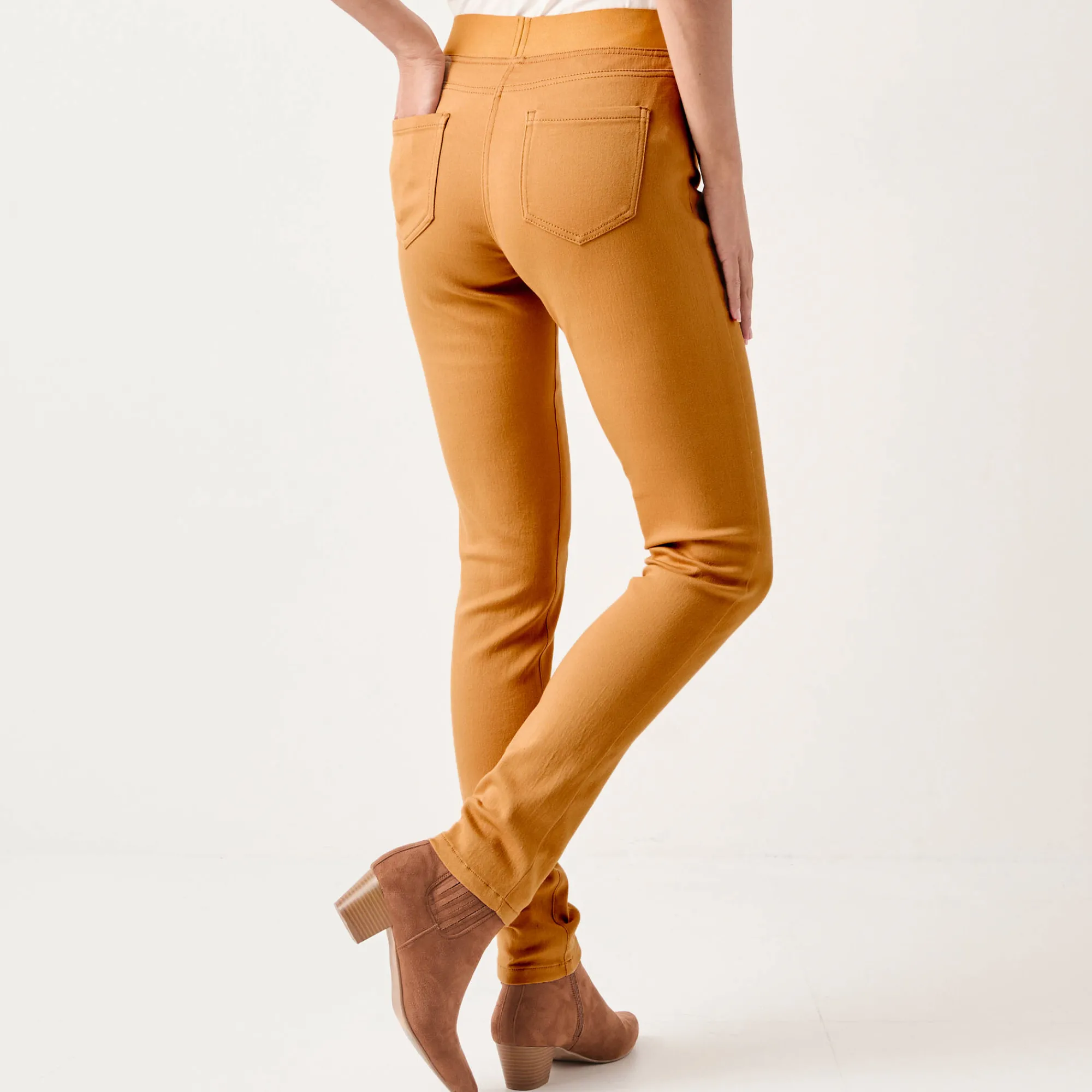 Jeans|Broek<Blancheporte Ultracomfortabele jegging met elastische taille - kleine lengte kerrie