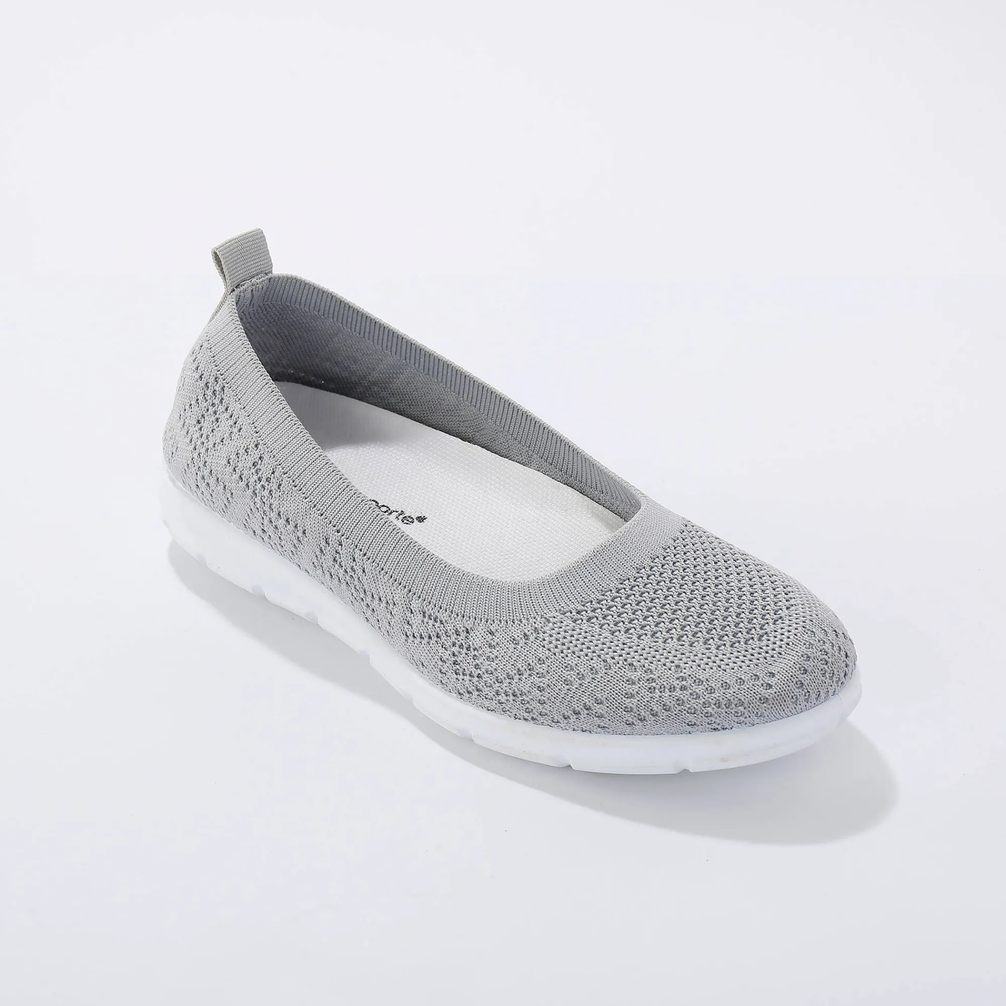 Ballerina's|Schoenen<Blancheporte Ultralichte ballerina's in mesh grijs