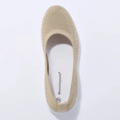 Ballerina's|Schoenen<Blancheporte Ultralichte ballerina's in mesh beige