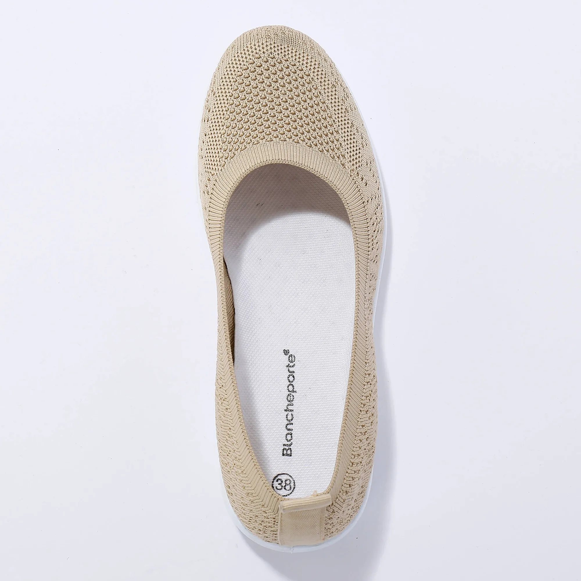 Ballerina's|Schoenen<Blancheporte Ultralichte ballerina's in mesh beige
