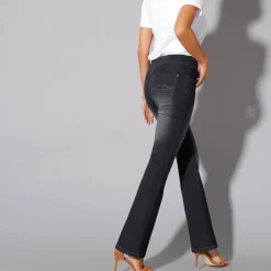 Jeans<Blancheporte Ultrarekbare bootcut jeans, tricot met jeansaspect, grote lengte black