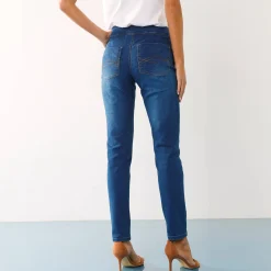 Jeans|Broek<Blancheporte Ultrarekbare nauwsluitende jegging, tricot met jeansaspect stone