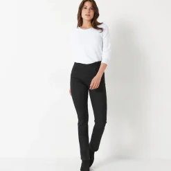 Jeans<Blancheporte Ultrarekbare rechte jegging, tricot met jeanseffect black