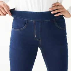 Jeans<Blancheporte Ultrarekbare rechte jegging, tricot met jeanseffect dark blue