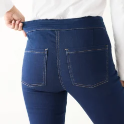 Jeans<Blancheporte Ultrarekbare rechte jegging, tricot met jeanseffect dark blue