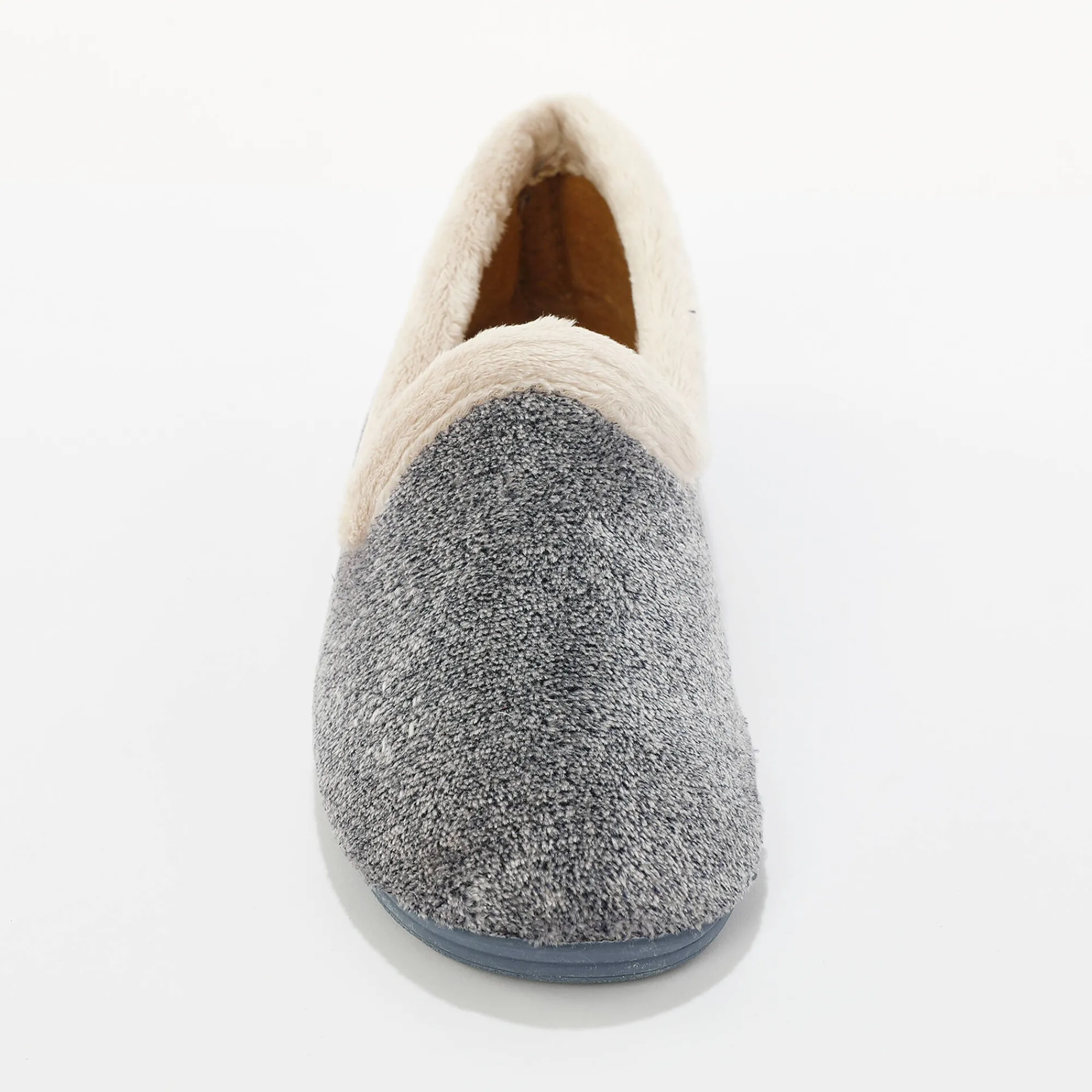 Sloffen|Sloffen<Blancheporte Ultrasoepele sloffen met pluchetouch blauw
