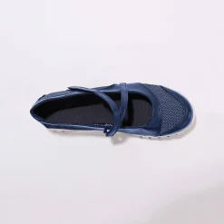 Ballerina's|Schoenen<Blancheporte Ultrasoepele sportballerina's met scratchsluiting marine
