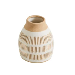 Decoratieartikel<Blancheporte Vaas in keramiek - 12,5 cm hoog naturel