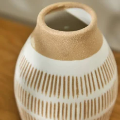 Decoratieartikel<Blancheporte Vaas in keramiek - 12,5 cm hoog naturel