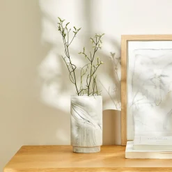 Decoratieartikel<Blancheporte Vaas in keramiek met marmereffect zwart / wit