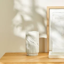 Decoratieartikel<Blancheporte Vaas in keramiek met marmereffect zwart / wit