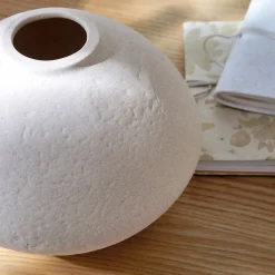 Decoratieartikel<Blancheporte Vaas in keramiek met steeneffect naturel