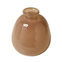 Decoratieartikel<Blancheporte Vaas in kleur, in halfdoorzichtig glas taupe