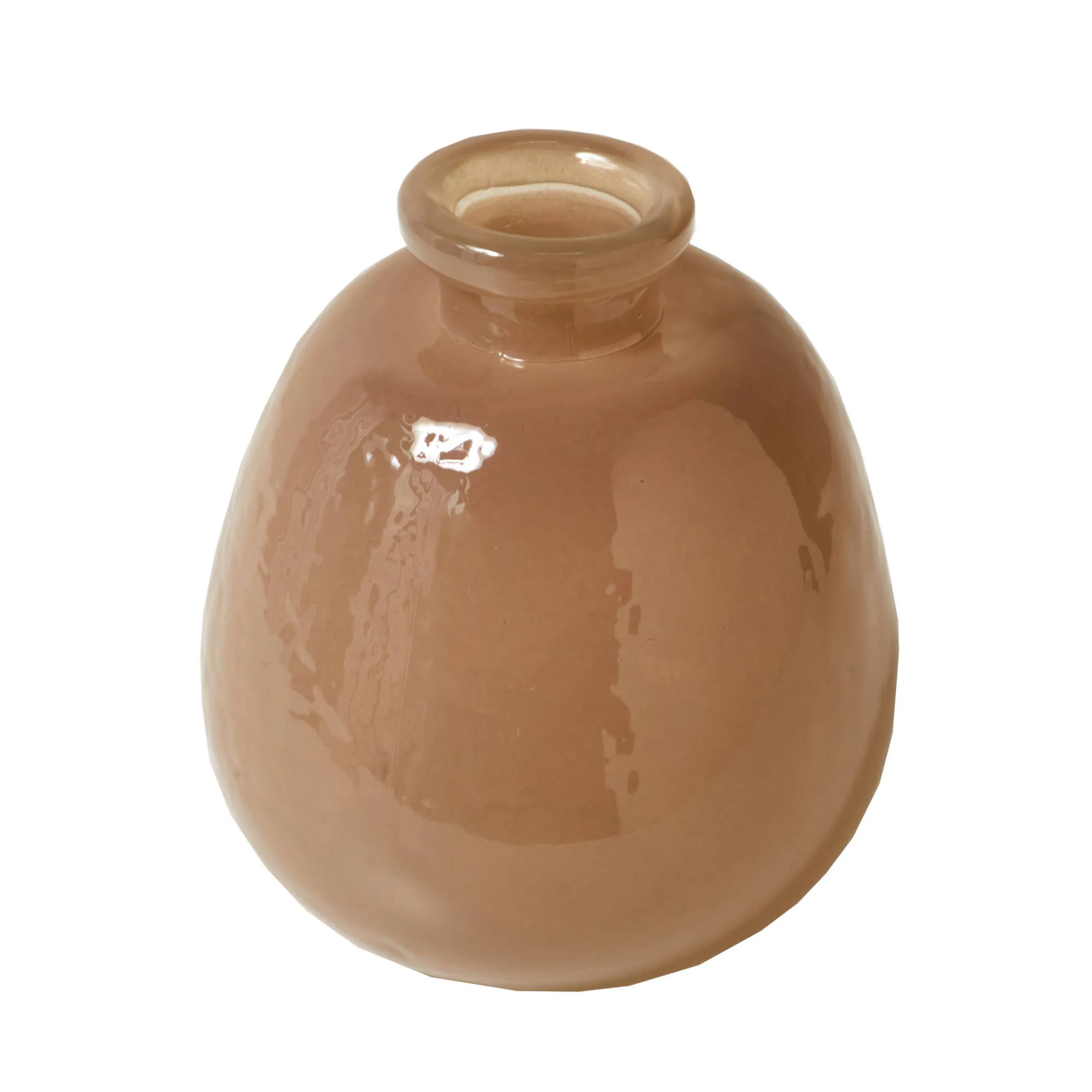 Decoratieartikel<Blancheporte Vaas in kleur, in halfdoorzichtig glas taupe