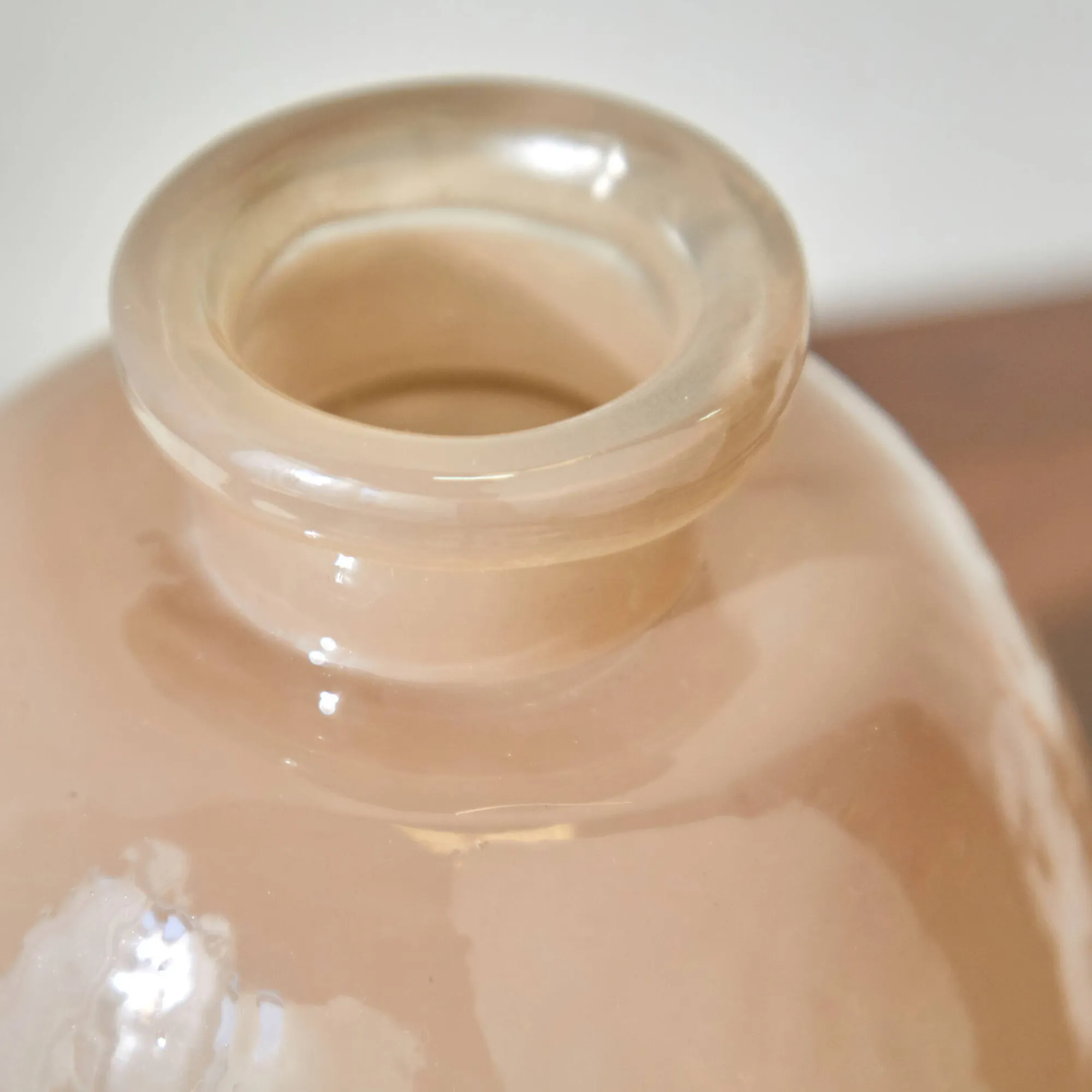 Decoratieartikel<Blancheporte Vaas in kleur, in halfdoorzichtig glas taupe