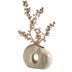 Decoratieartikel<Blancheporte Vaas met organische vorm - 18 cm hoog grijsbeige