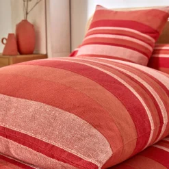Zeildoekstof<Blancheporte Veelkleurig artisanaal geweven sprei of plaid terracotta