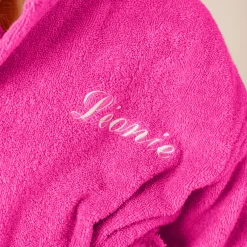 Badjas|Handdoek En Badlaken Kids<Colombine des petits Vermommingsbadjas voor kids met eenhoornmotief en kap, personaliseerbaar fuchsia