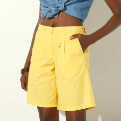 Short<Blancheporte Verstelbare bermuda/short geel