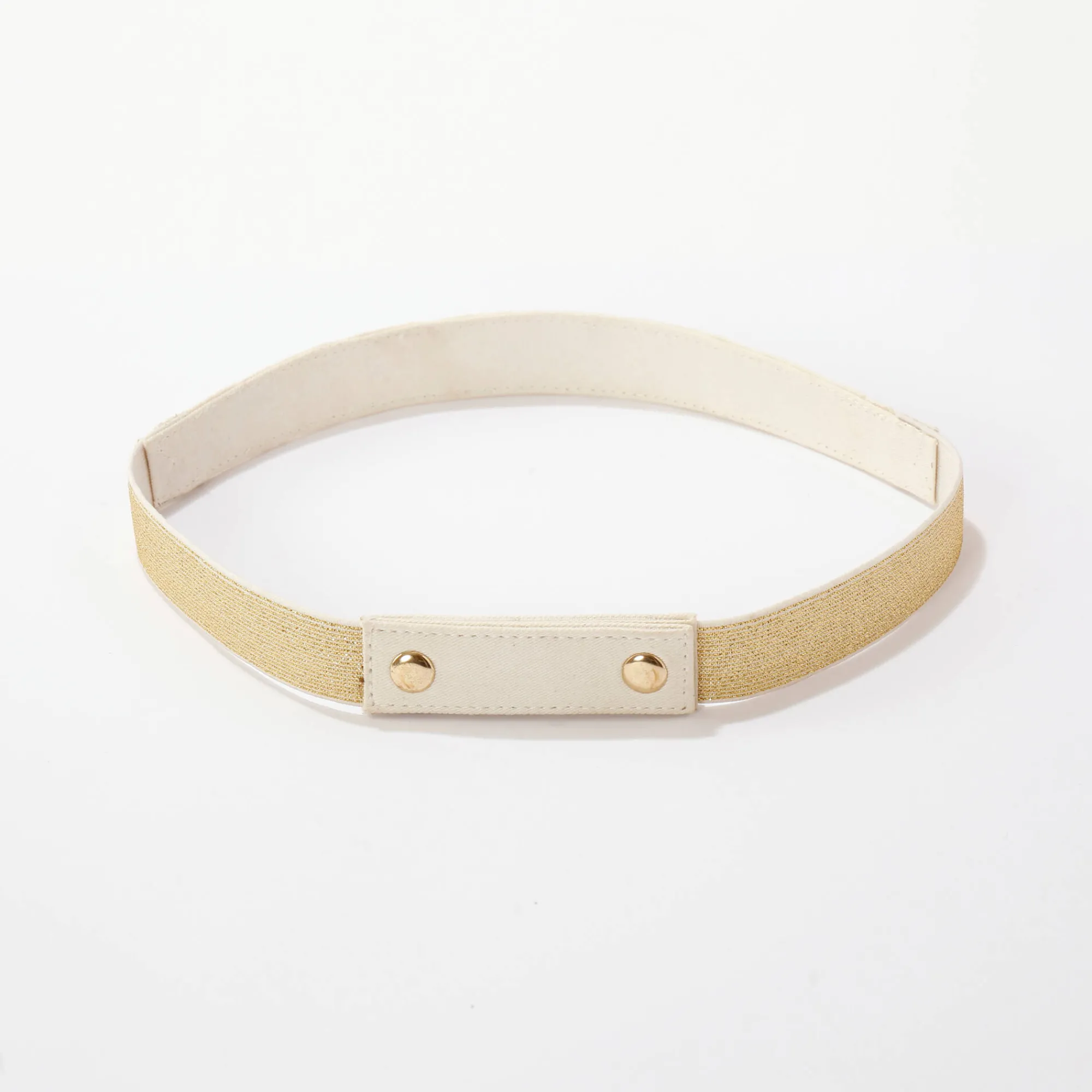 Accessoires En Juwelen<Blancheporte Verstelbare ceintuur met fantasieparels ecru / goudkleurig