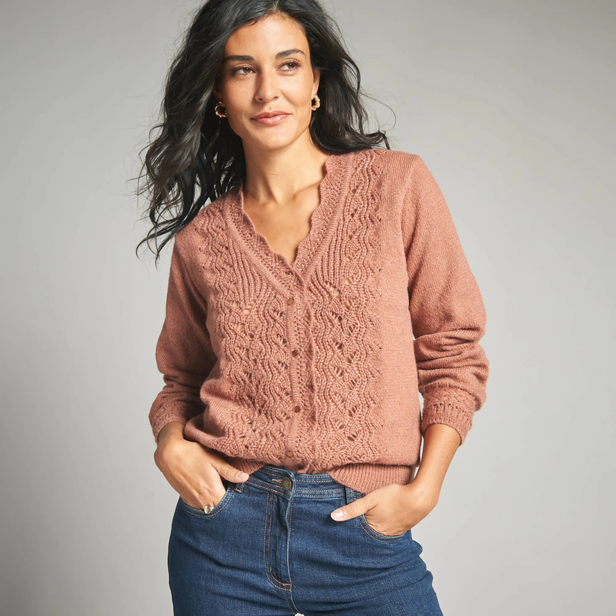 Trui En Vest<Lora Zellini Vest in ajourtricot karamel