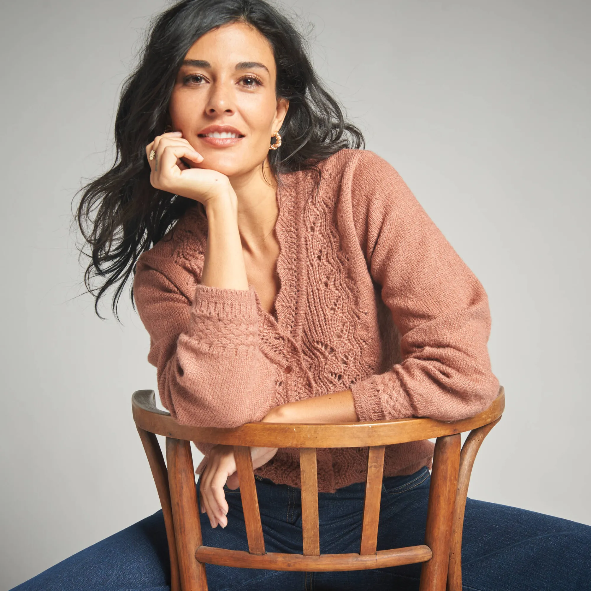 Trui En Vest<Lora Zellini Vest in ajourtricot karamel
