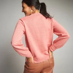 Trui En Vest<Lora Zellini Vest in ajourtricot koraal
