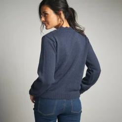Trui En Vest<Lora Zellini Vest in ajourtricot marine