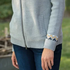 Trui En Vest<Blancheporte Vest in jacquard, gevoerd met pluchetricot chiné grijs