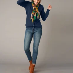 Trui En Vest<Colors&Co Vest in lamswol met V-hals en knoopsluiting marine