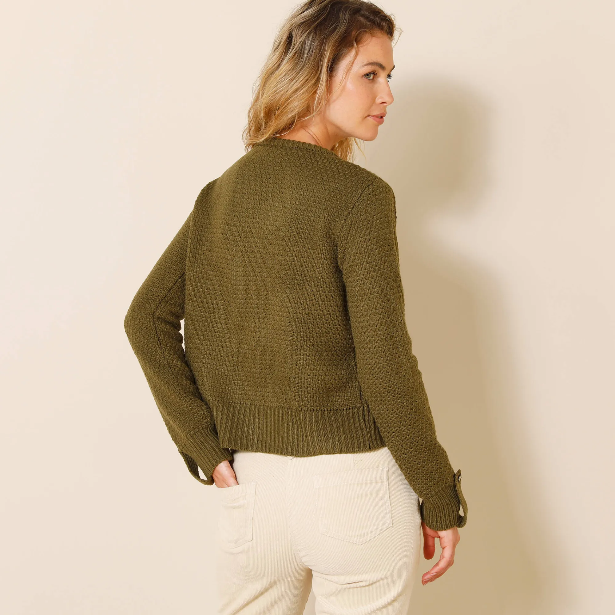 Trui En Vest<Blancheporte Vest in tricot met goudkleurige knopen bronskleur