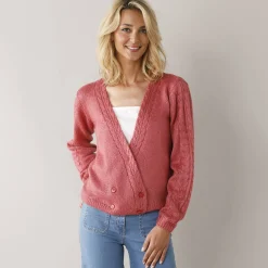 Trui En Vest<Blancheporte Vest in wikkelstijl roze