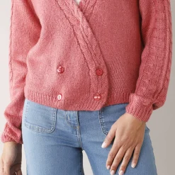 Trui En Vest<Blancheporte Vest in wikkelstijl roze