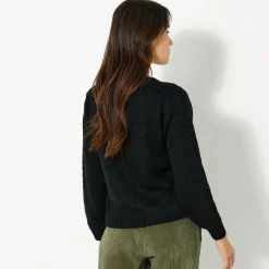 Trui En Vest<Blancheporte Vest in wikkelstijl zwart