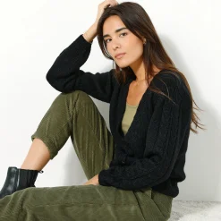 Trui En Vest<Blancheporte Vest in wikkelstijl zwart