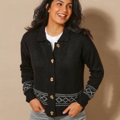 Trui En Vest<Blancheporte Vest met detail in jacquard zwart