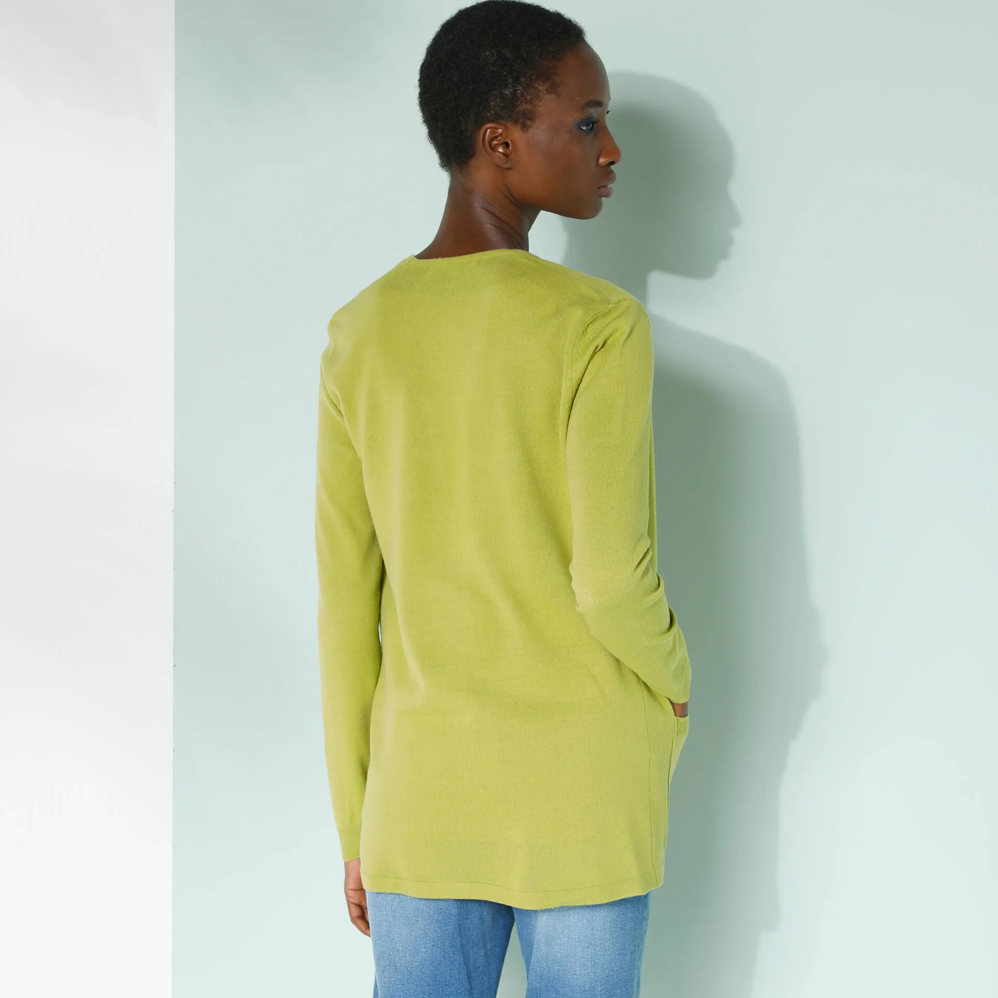 Trui En Vest<Blancheporte Vest met kasjmiertouch mosgroen