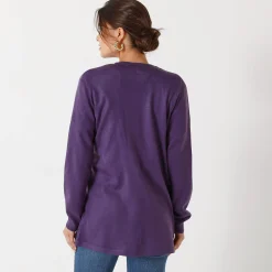 Trui En Vest<Blancheporte Vest met kasjmiertouch aubergine